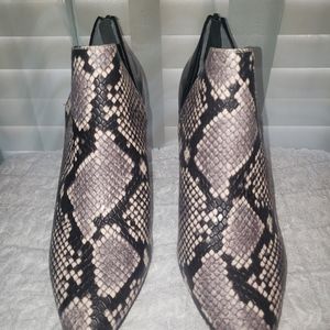 Enzo Angiolini Snakeskin Heel Booties